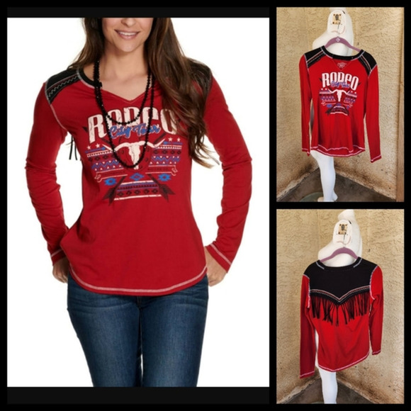 Panhandle Rodeo City Tour Fringe Shirt. - Picture 1 of 4